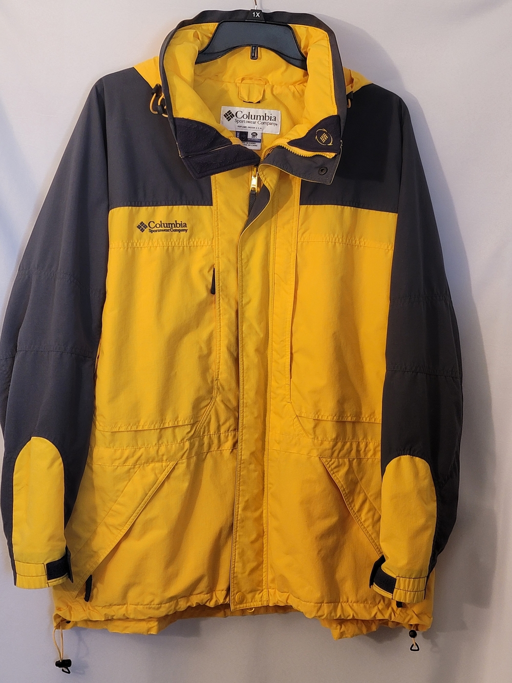 Columbia Men's Yellow and Gray Jacket Size XXL